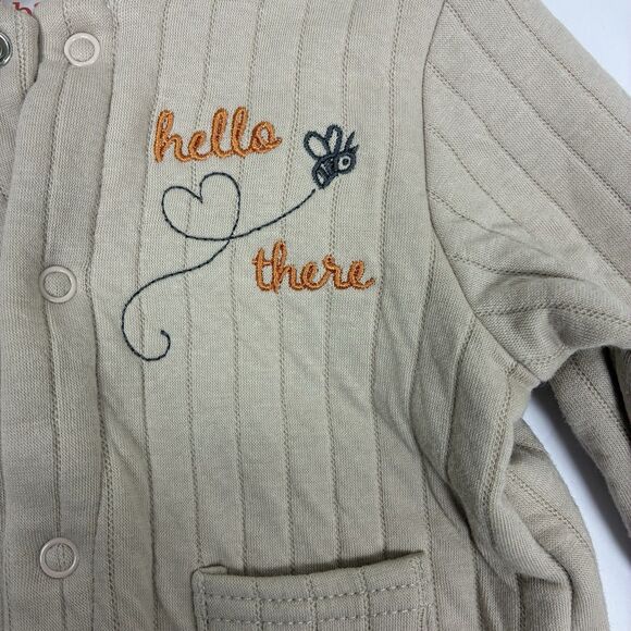 Disney Winnie the Pooh Baby Sweater Hoodie 6-9 Months Unisex Tan Brown Cozy - Picture 5 of 10